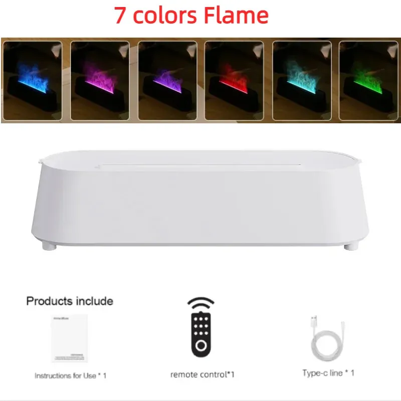 New Flame Ultrasonic Air Diffuser with Remote Control Cool Mist Maker 3D Simulation Air Humidifiers Aroma Essential Oil Diffuser