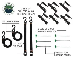 Nomadic 270, 180 and 270LT Awning Rope, Straps, and Stake Kit