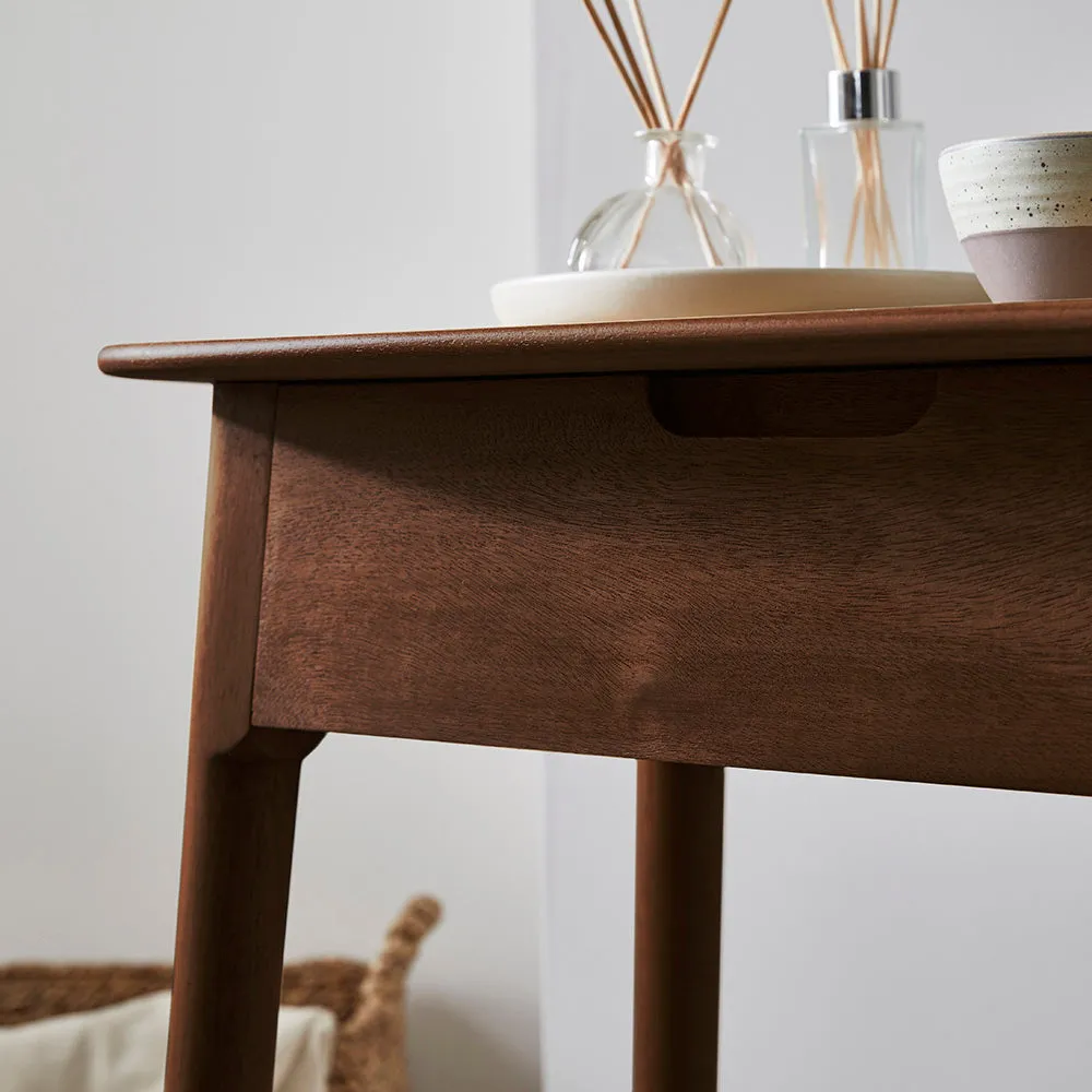 Norway 2 Drawer Walnut Console Table