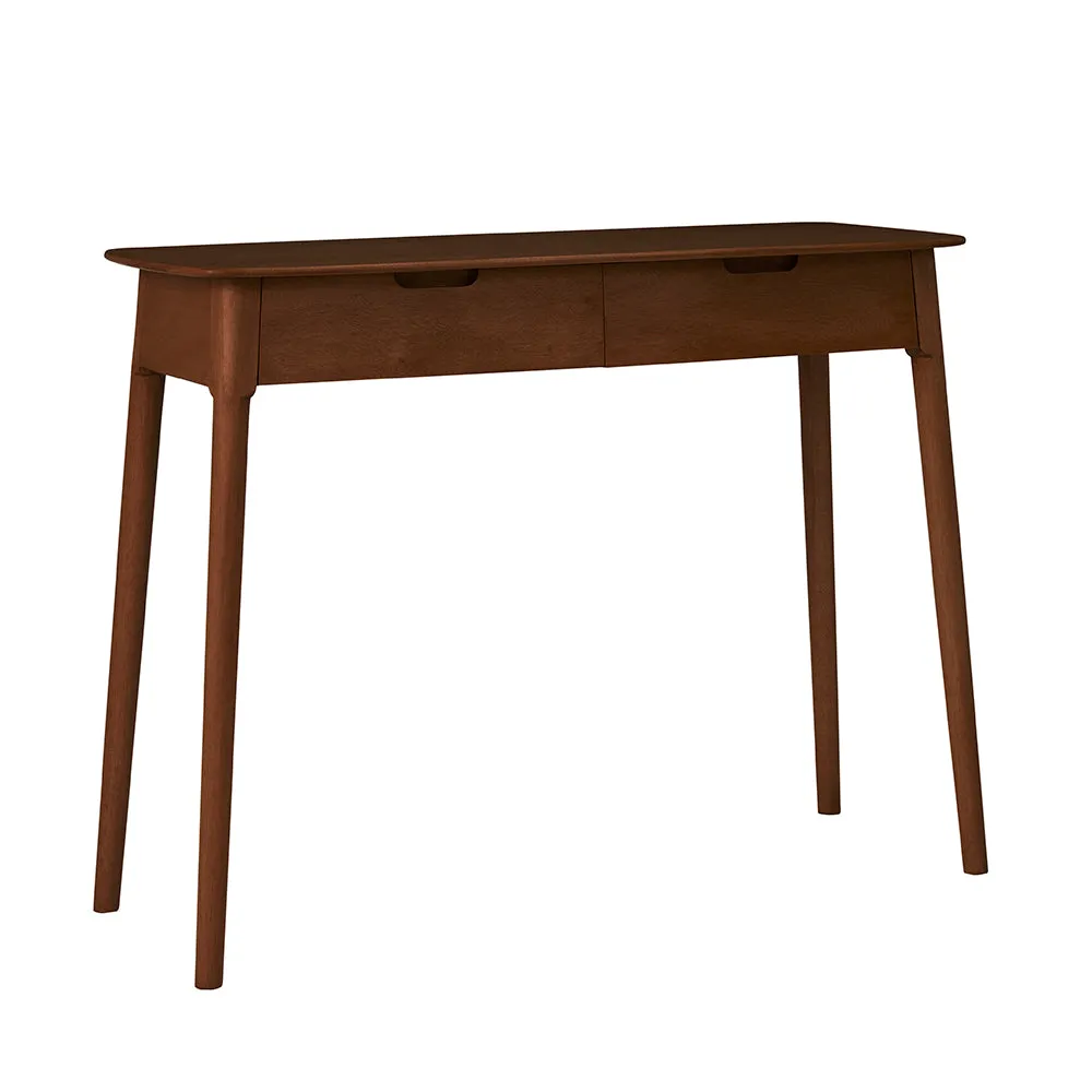 Norway 2 Drawer Walnut Console Table