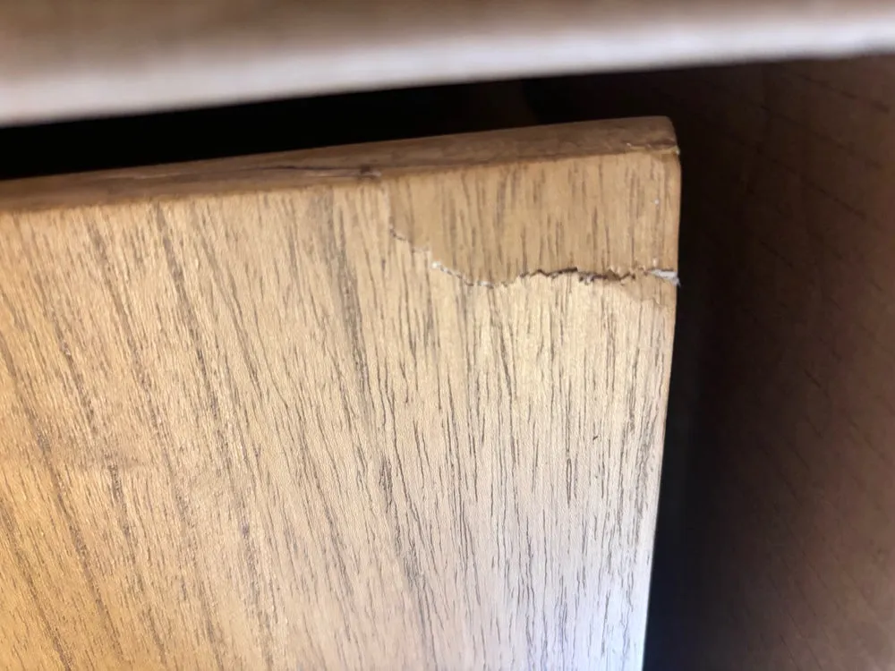 Norway Oak Wooden Bedside Table (Damaged)