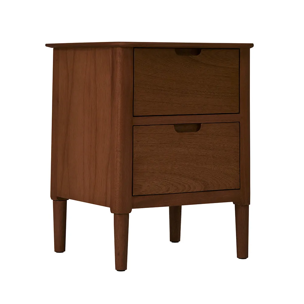 Norway Walnut Wooden Bedside Table