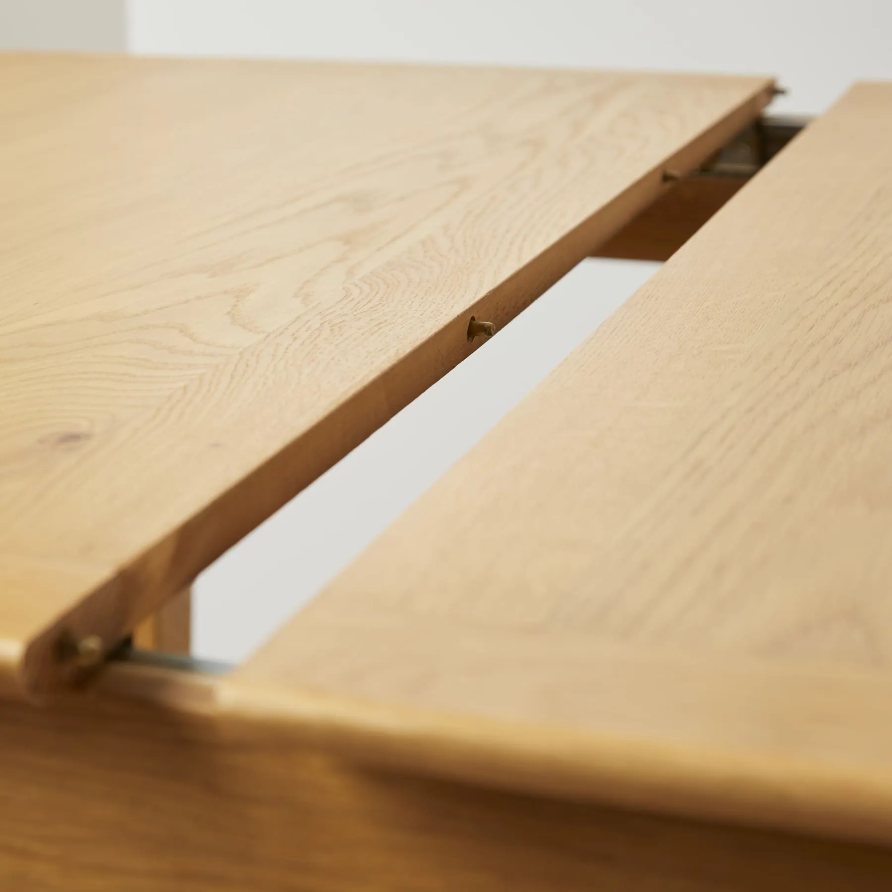 Oak Dining Table with Extendable Leaf