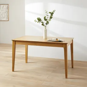 Oak Dining Table with Extendable Leaf