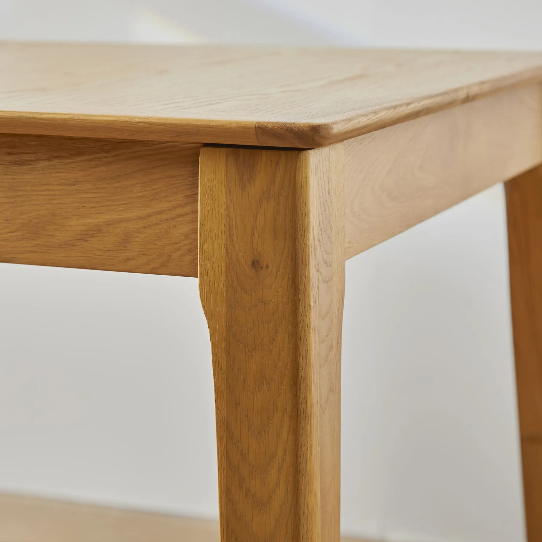 Oak Dining Table with Extendable Leaf