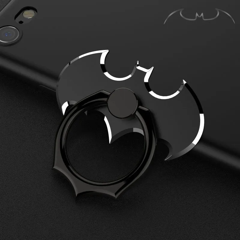 Oatsbasf Batman 360° Rotating Anti-drop Full Metal Finger Ring Grip Phone Holder