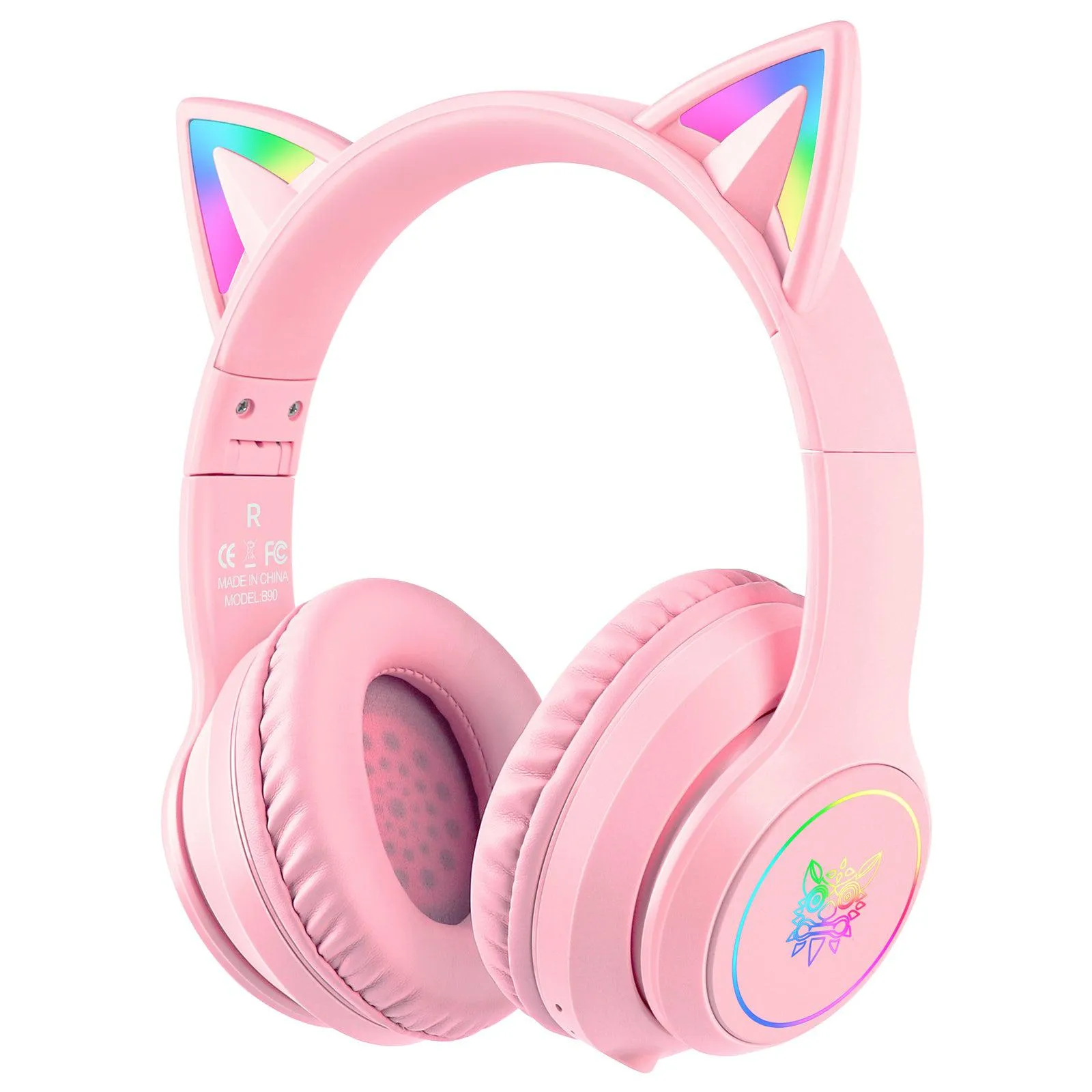 Onikuma B90 RGB Cat Ear Bluetooth 5.0 Wireless Gaming Headset