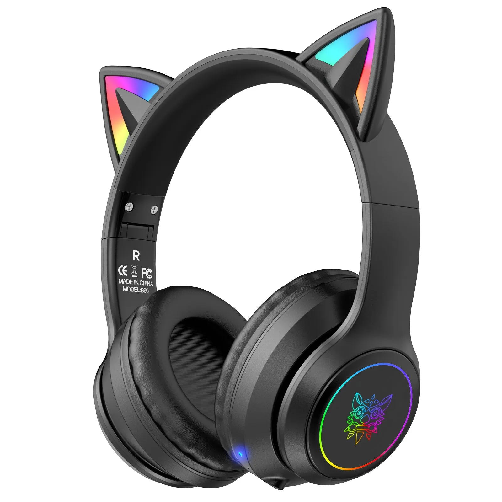 Onikuma B90 RGB Cat Ear Bluetooth 5.0 Wireless Gaming Headset