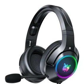 ONIKUMA K9 3.5mm Wired Gaming Headset Removable Cat Ears Headphones Noise Canceling E-Sports Earphone with Microphone RGB LED Light Volume Control Mute Mic for PS4 PC Laptop Smart Phone