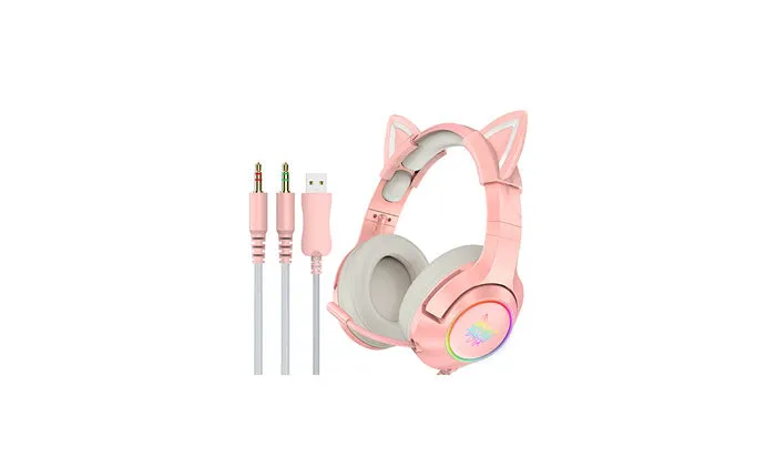 ONIKUMA K9 3.5mm Wired Gaming Headset - Removable Cat Ears