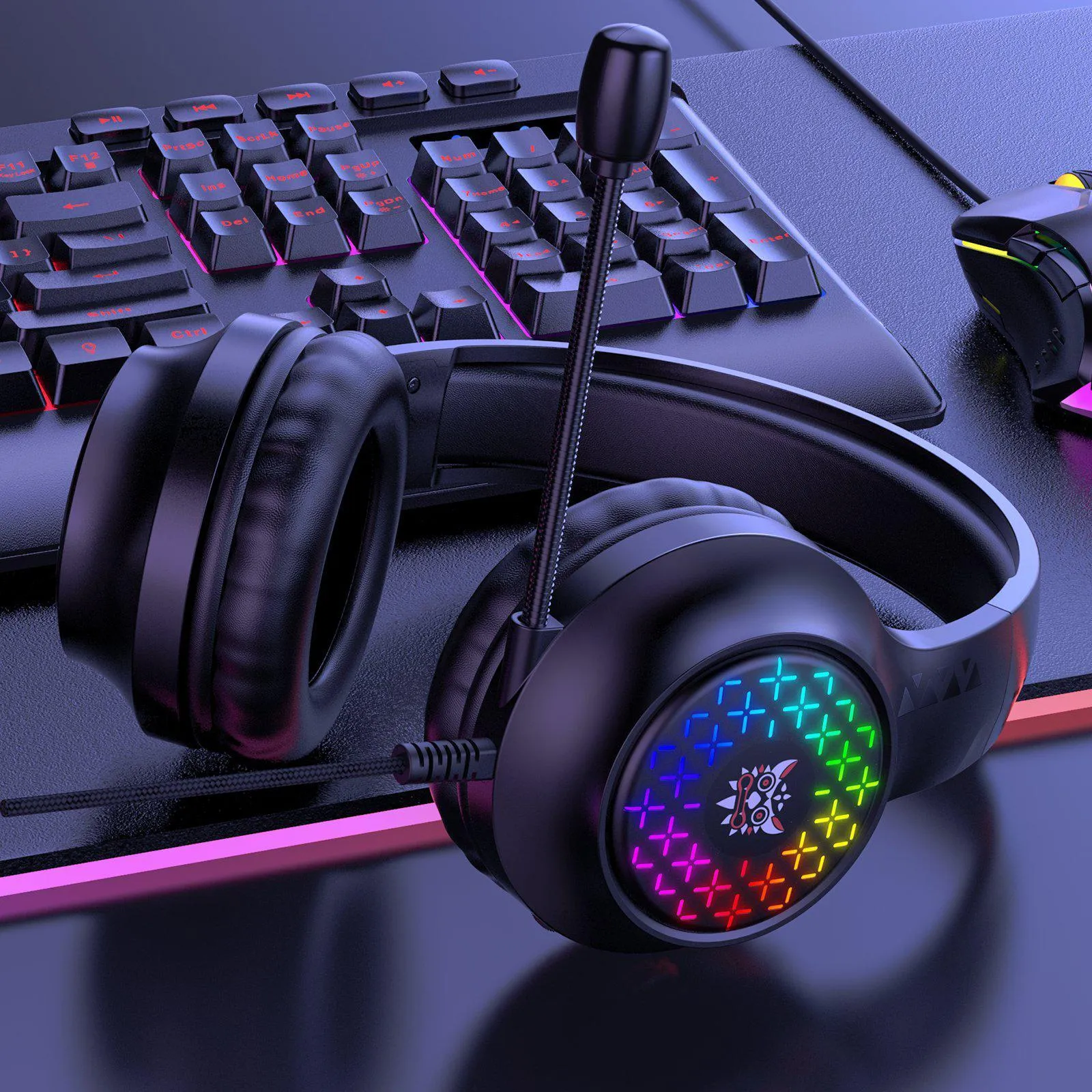 ONIKUMA X7 PRO Wired RGB Light Noise-canceling Gaming Headset