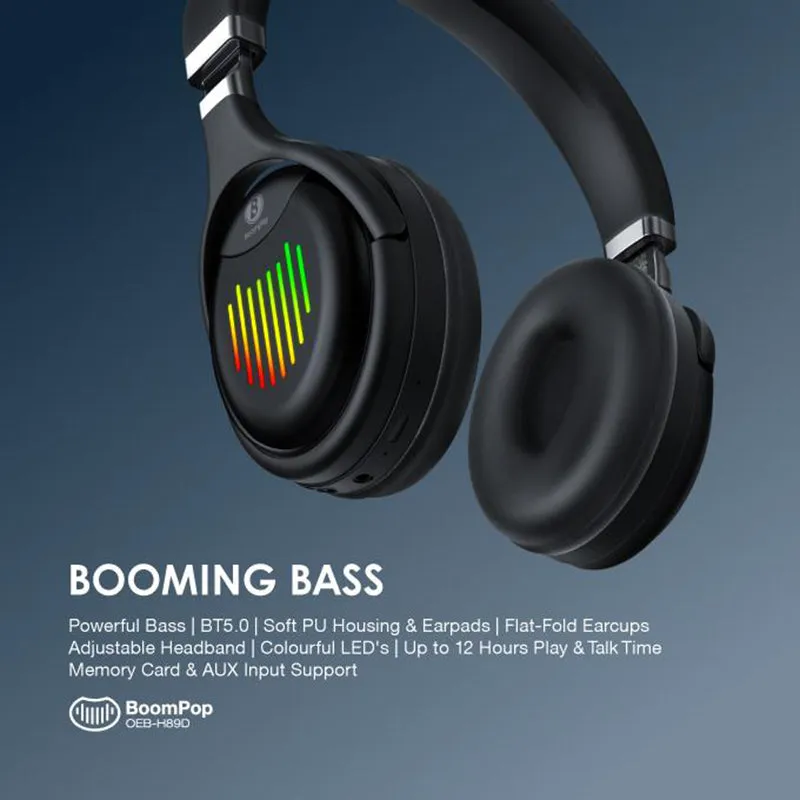 Oraimo OEB-H89D BoomPop Over-Ear BT5.0 Wireless Headphone