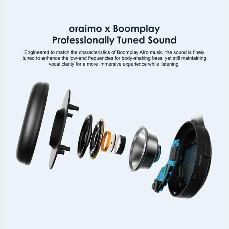 Oraimo OEB-H89D BoomPop Over-Ear BT5.0 Wireless Headphone