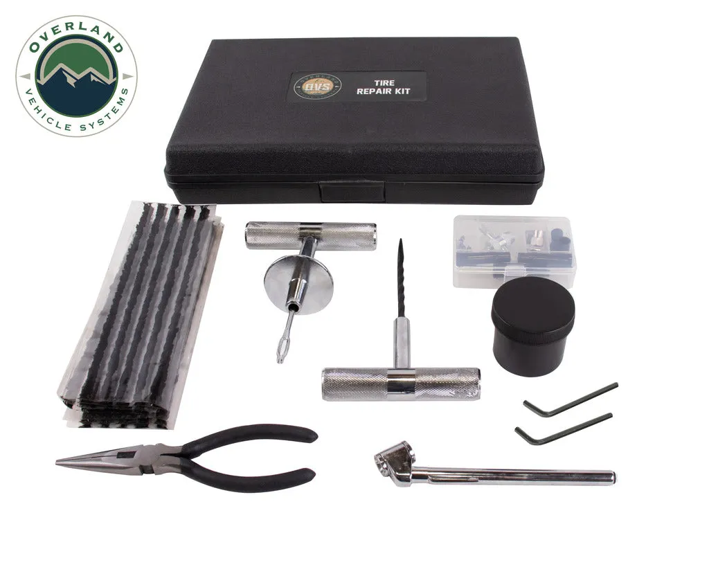 Overland Vehicle Systems Digital Tire Deflator, Digital Tire Gauge & 53 Tire Repair Kit