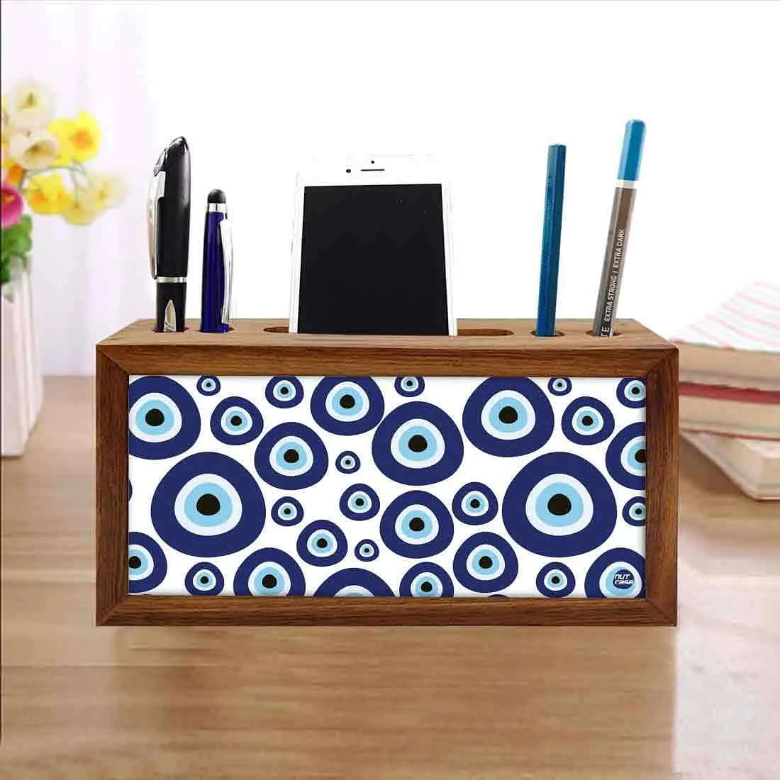 Pen Mobile Stand Holder Desk Organizer for Office - Evil Eye Stones