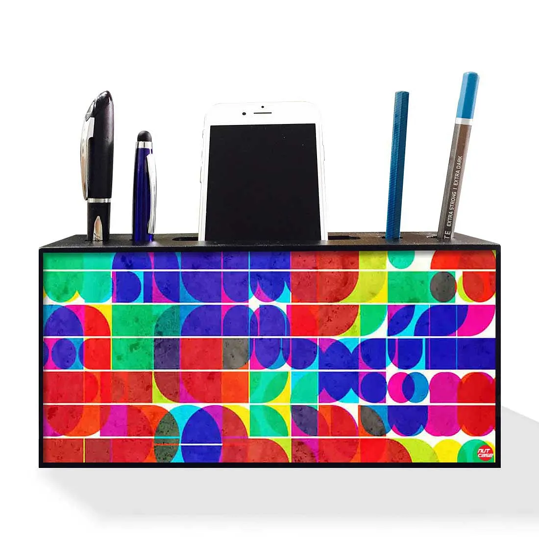 Pen Mobile Stand Holder Desk Organizer - Primary Colors