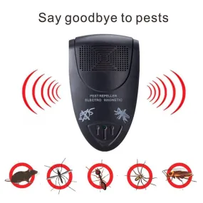 Pest Repellent, Electronic Ultrasonic Pest Repeller for Mice, Cockroaches, Mosquitoes,Spiders,Bed Bugs, Flies and more by Faladi Black (1)