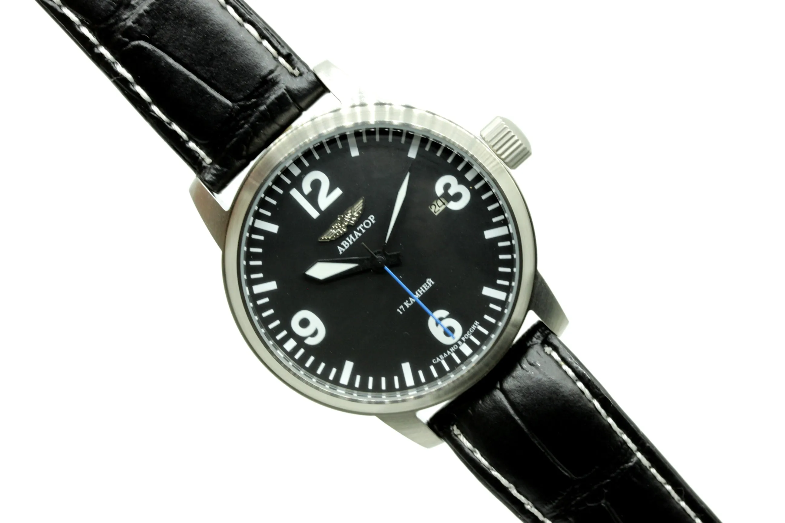 PILOT Aviator Soviet MILITARY Real men's heavy stainless steel watch POLJOT