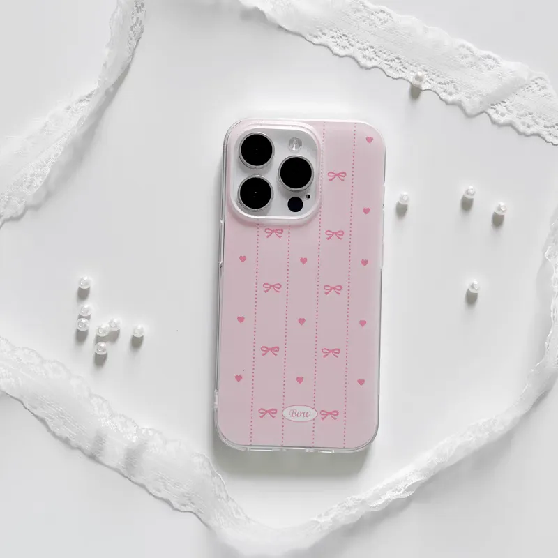 Pink Heart Stand iPhone Case