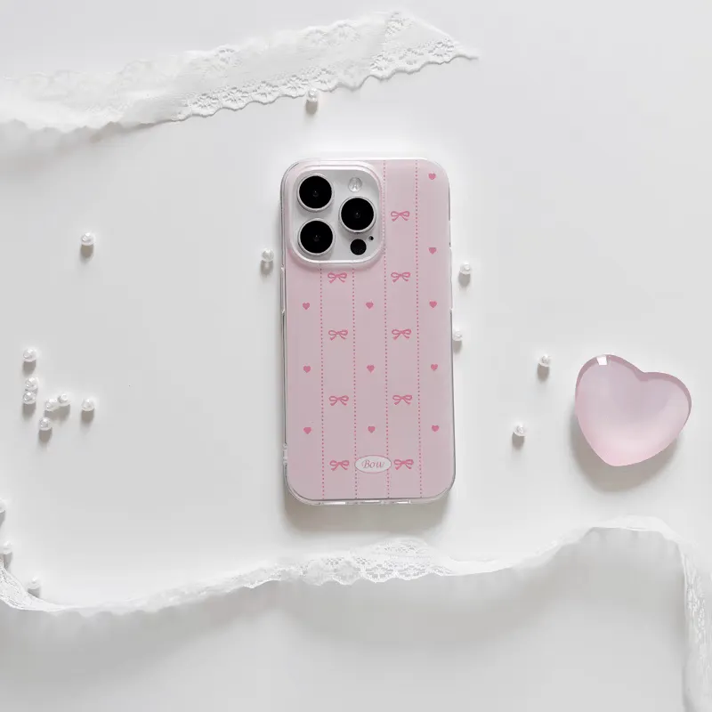 Pink Heart Stand iPhone Case