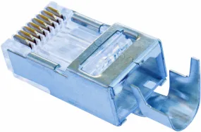 Platinum EZ-RJ45 Shielded Cat 5/6 Connectors w/Ground Clamp - 10 Pack