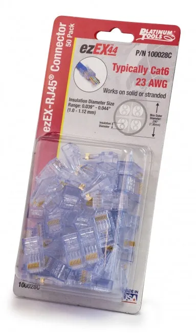 Platinum Tools 105024 ezEX44 Connectors, Bulk. 500/Bag