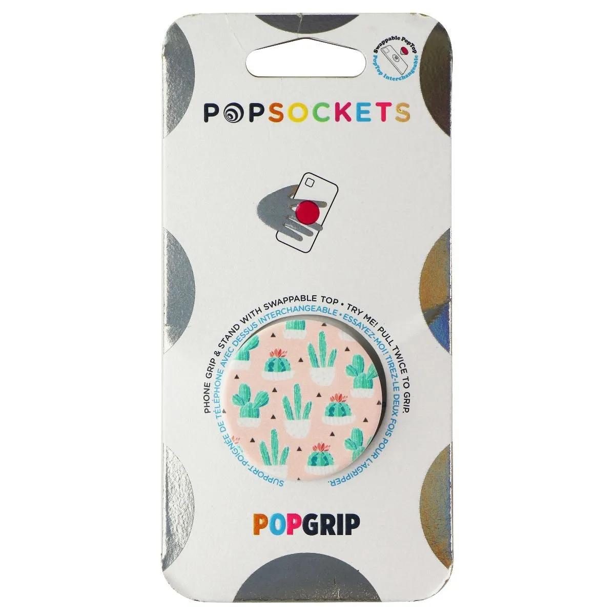 PopSockets: PopGrip Expanding Stand & Grip w/ Swappable Top - Cactus Pot