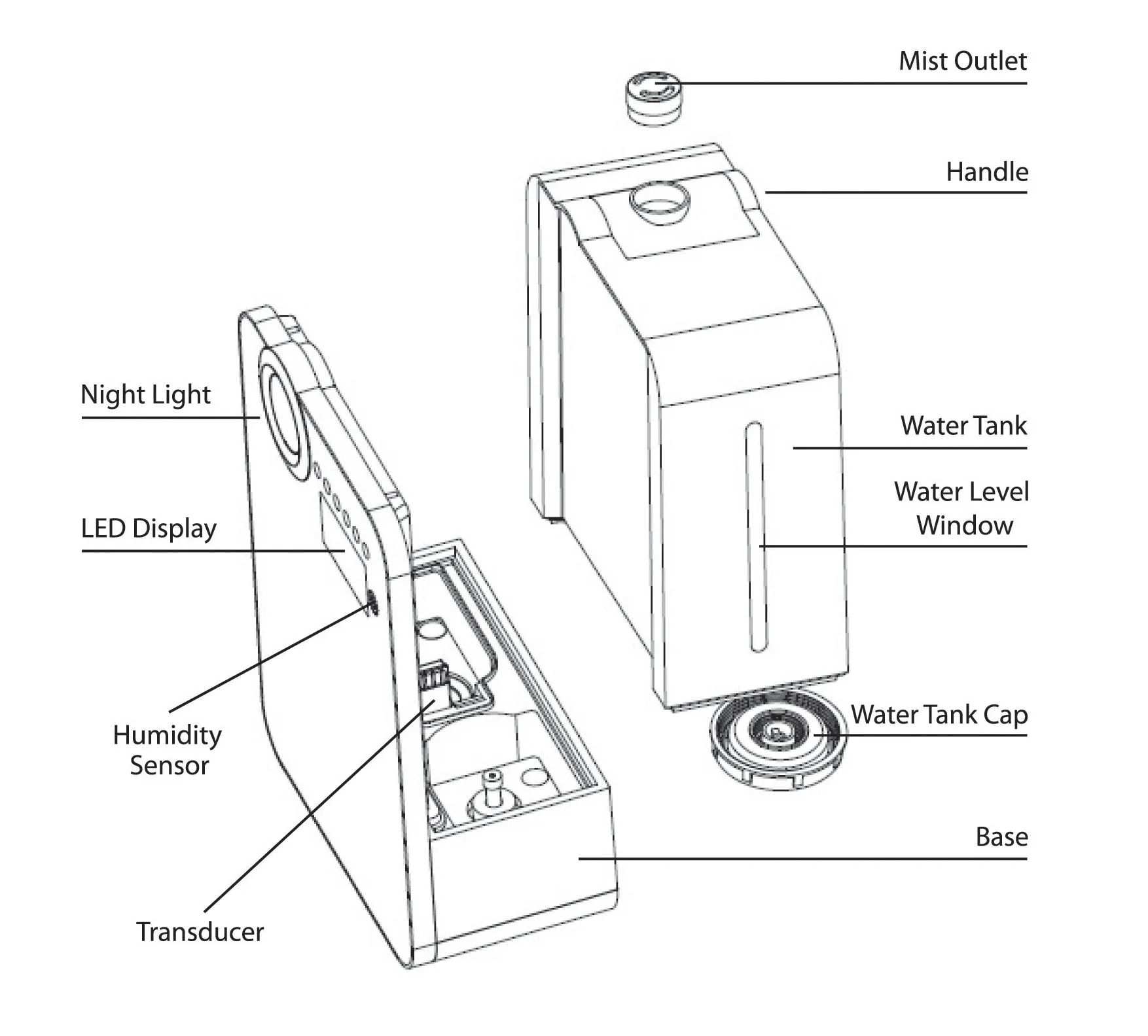 Prem-I-Air Sonico Ultrasonic Air Humidifier with 5L Water Tank