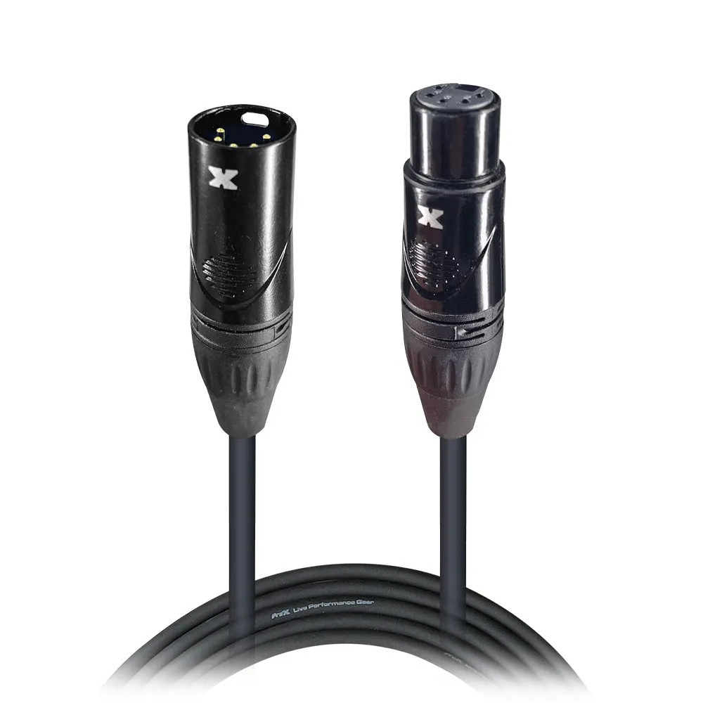 ProX XC-5PDMX03 3 Ft. DMX XLR5-M to XLR5-F High Performance Cable