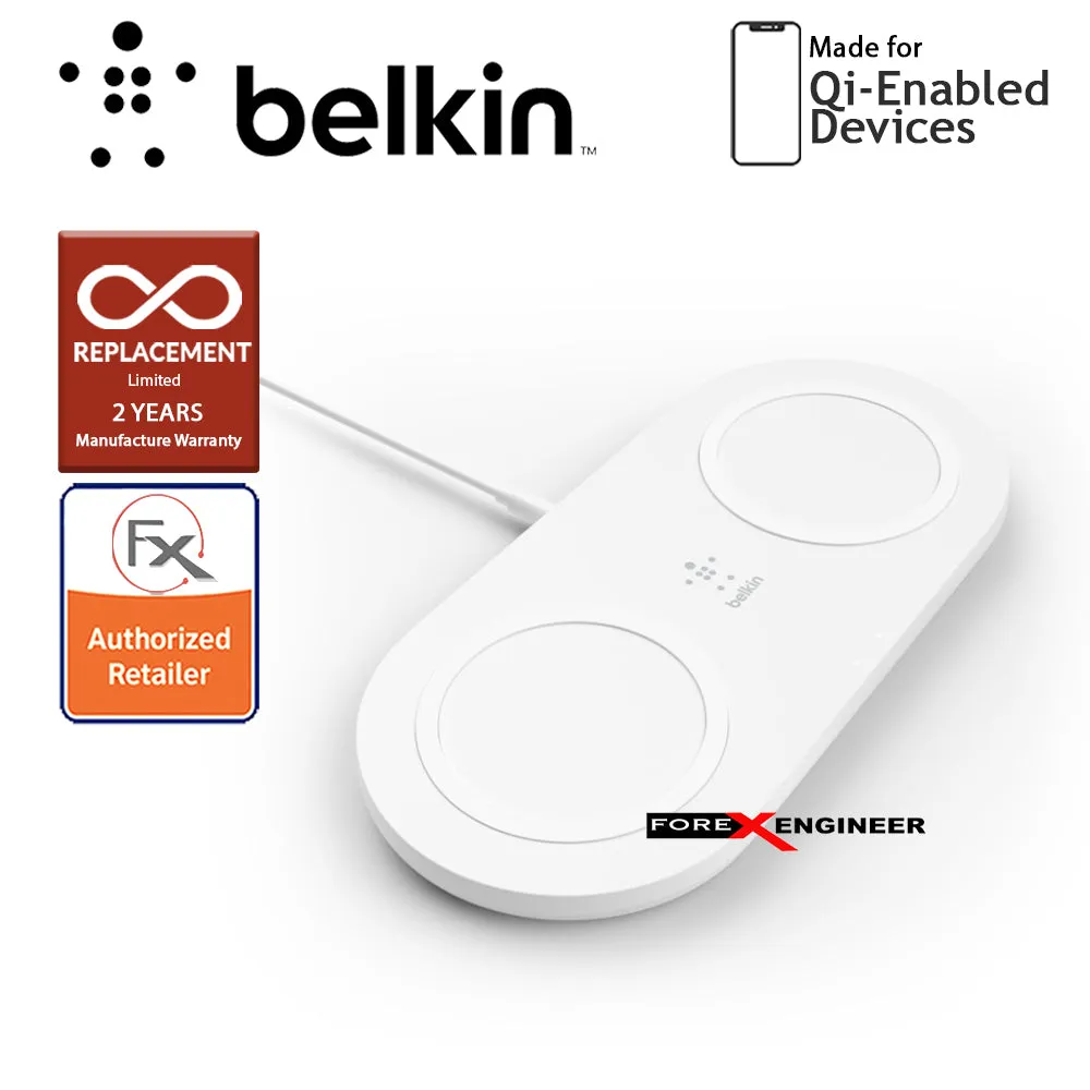 [RACKV2_CLEARANCE] Belkin BOOST↑CHARGE™ 15W Dual Wireless Charging Pad - White (Barcode : 745883814299)