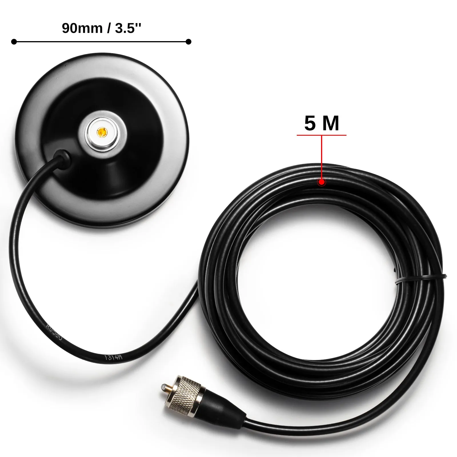 Radioddity RA-M5 Antenna Magnet Mount | SO-239 Connection