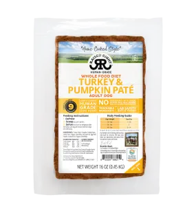 Raised Right Frozen Turkey & Pumpkin Adult Dog Recipe 16oz