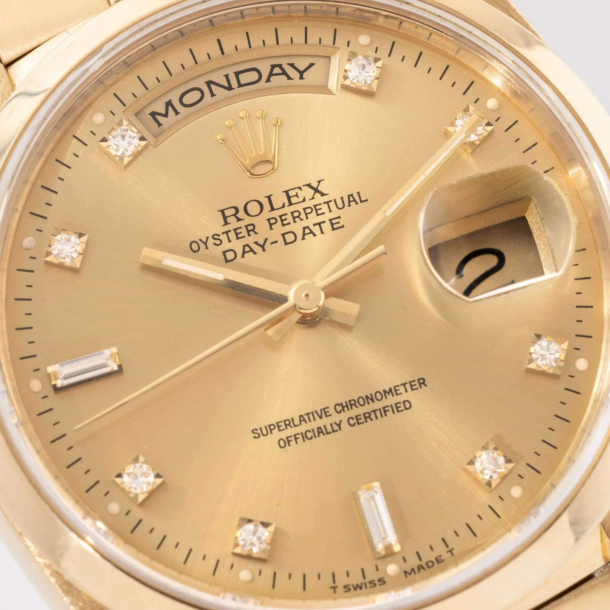 Rolex Day-Date Champagne Diamond Dial Ref 18208