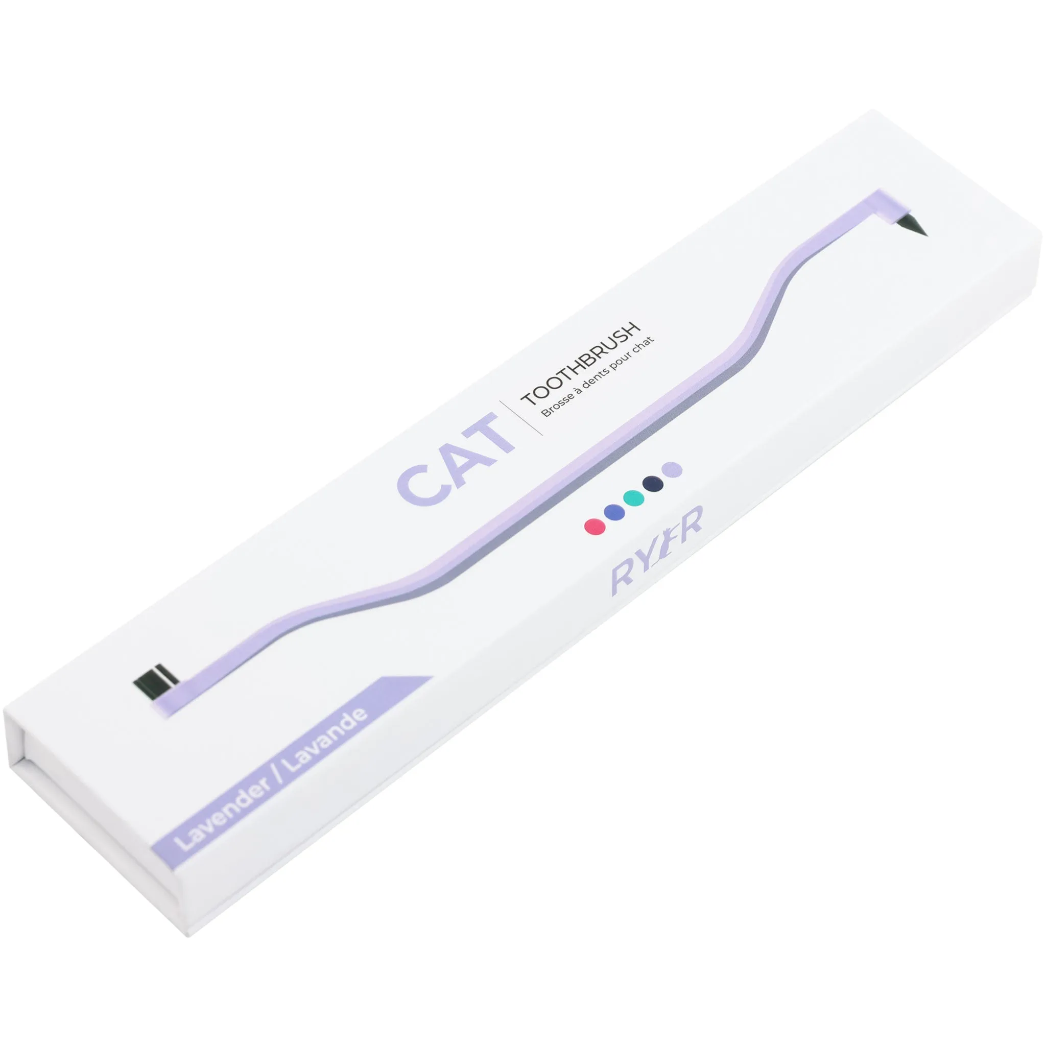 RYER Dual Sided Cat Toothbrush - Lavender