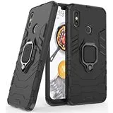 Samsung Galaxy A51 5G Defender Armor Rugged Case with Ring Holder - Black