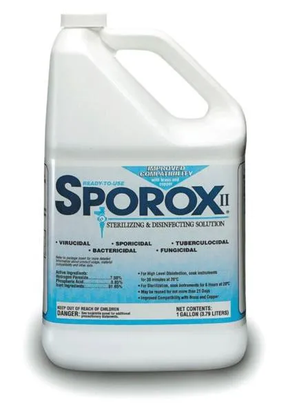 Sporox II Sterilizing and Disinfecting Solution, can be used in Ultrasonic Cleaners. 1 Gallon