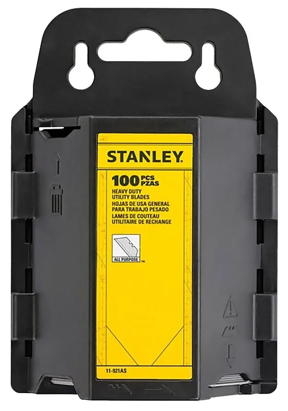 Stanley 11-921A Utility Blade, 2-7/16 in L, HCS, 2-Point, 100/PK :CD100: QUANTITY: 1