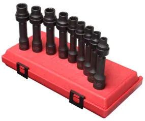 Sunex 2695 1/2" Dr. 12 Pt. 9 Pc. Metric Driveline Limited Clearance Impact Socket Set