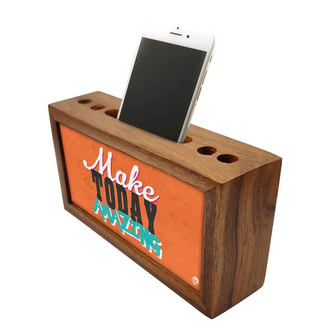 Teak Wood Desk Organiser - Make Today Amazing