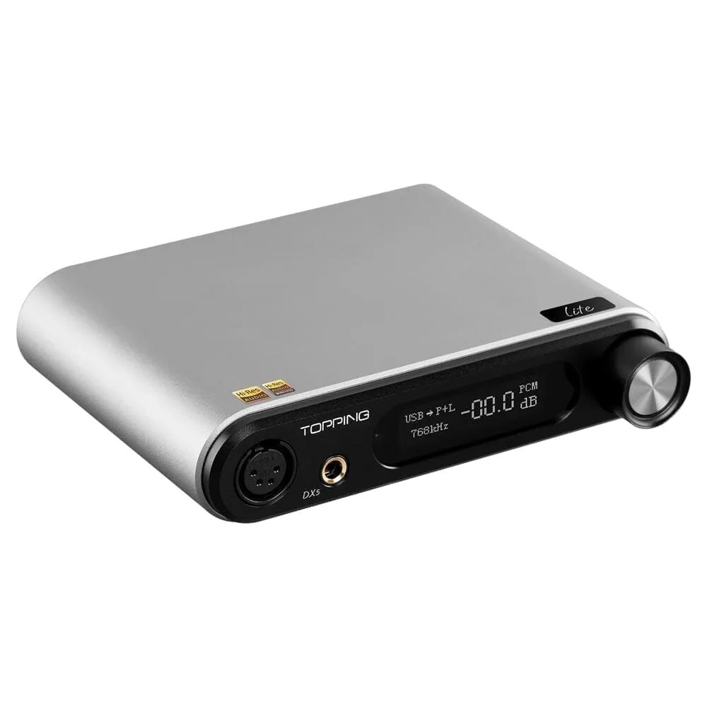 TOPPING DX5 Lite Hi-Res Audio Bluetooth 2×ES9068AS USB DAC & Headphone AMP