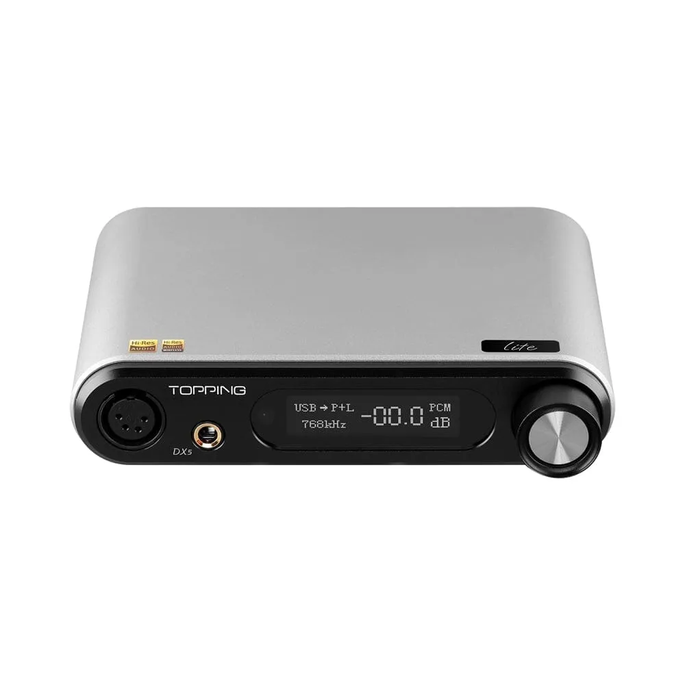 TOPPING DX5 Lite Hi-Res Audio Bluetooth 2×ES9068AS USB DAC & Headphone AMP