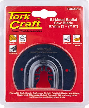 TORK CRAFT QUICK CHANGE RADIAL SAW BLADE 87MM(3-7/16') M42 TCOA013