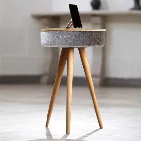 TOUCHDOWN Wireless Charging Table with Speakers - Walnut | Ash | Grey