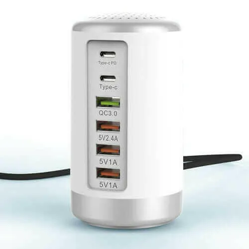 Tower USB With 6 High Speed Charging Ports