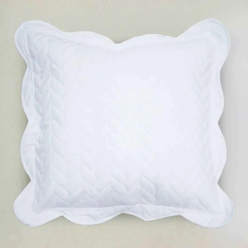 Ultrasonic Quilted Cushion Cover white