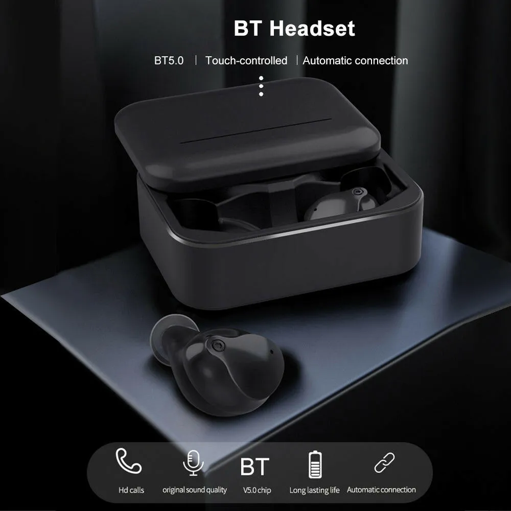 V10 True Wireless Stereo Earphone Touch-controlled Headphones Sports Headset Mini Earbuds with Mic Charging Box