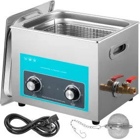 Vevor Ultrasonic Cleaner 15L Stainless Steel Knob Control with Heater and Timer New