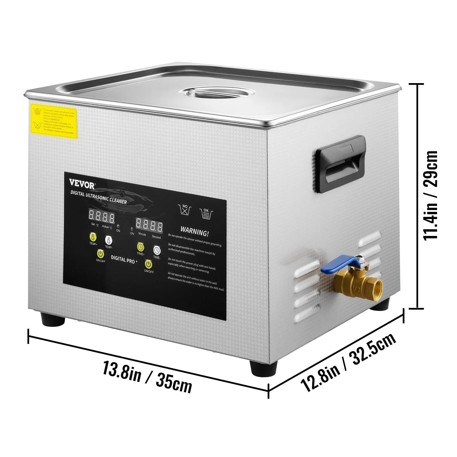 Vevor Ultrasonic Cleaner Professional 4 Gal. 15L with Heater and Timer 40 kHz New