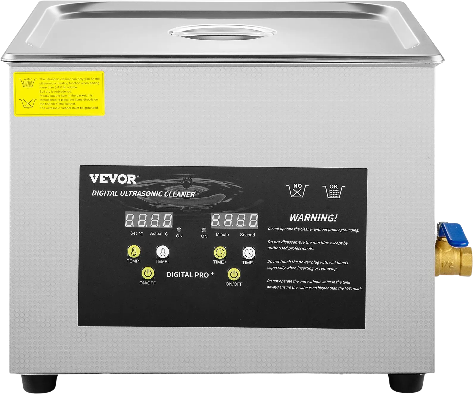 Vevor Ultrasonic Cleaner Professional 4 Gal. 15L with Heater and Timer 40 kHz New