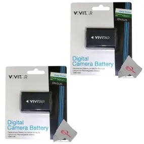 Vivitar EN-EL25 Replacement Lithium-Ion Rechargeable Battery 1500 mAh for Nikon Z50 ZFC - 2 Count